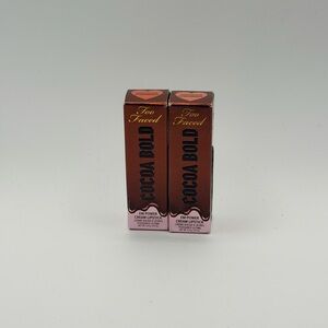 Too Faced Cocoa Bold Lipstick Chocolate Strawberry 2 pack authentic NEW